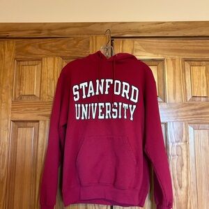 Stanford University Hoodie Sweatshirt Medium Red Champion College Cardinal